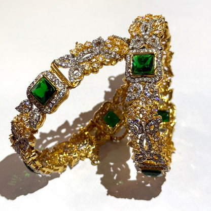 Emerald Cube Bangle