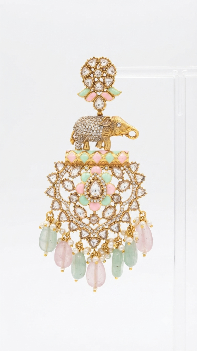 Haathi Mahal Polki Earring