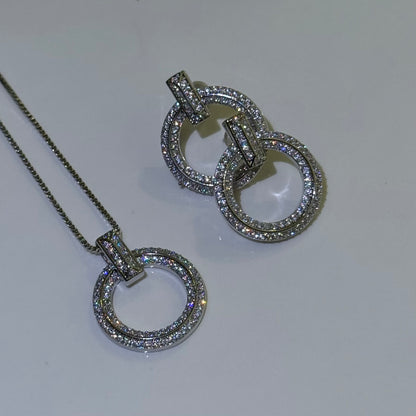 T Stone Pendant Set