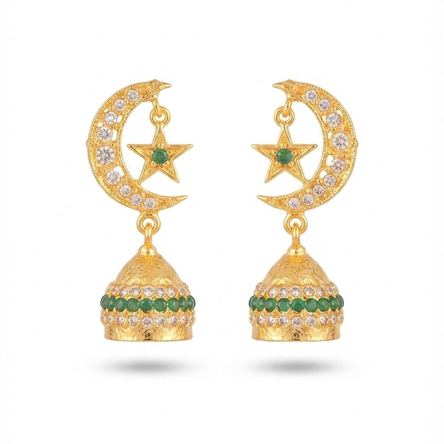Hilal Glow Earrings - Jhumki