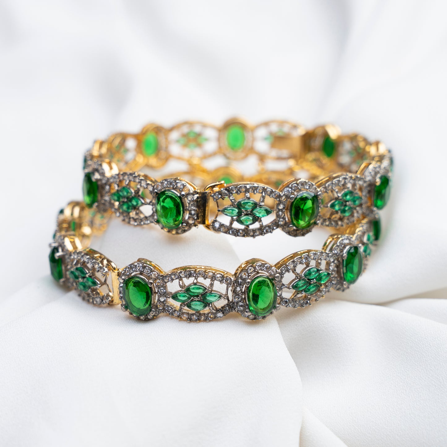 Emerald Luxe Bangles