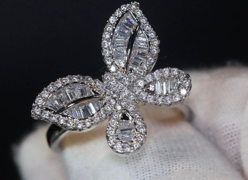 Butterfly Zircon Ring