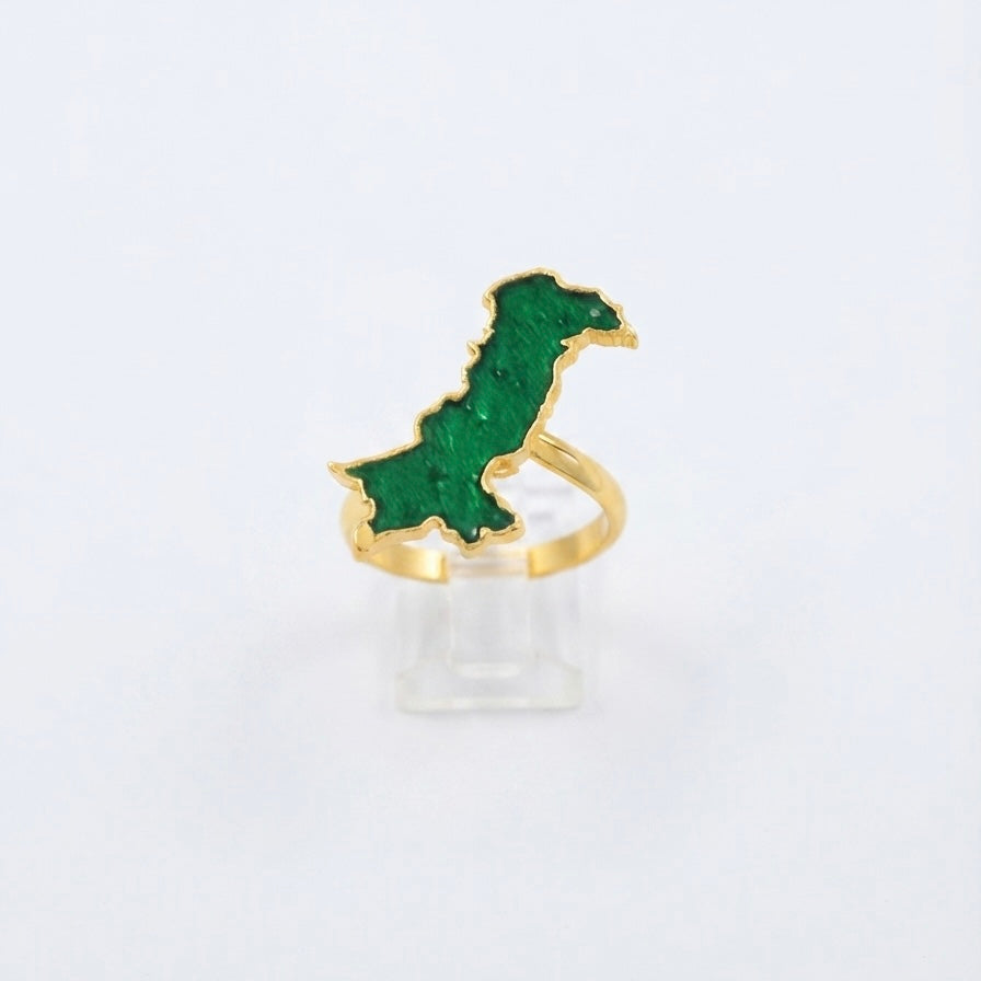Pak Map Enamel Ring