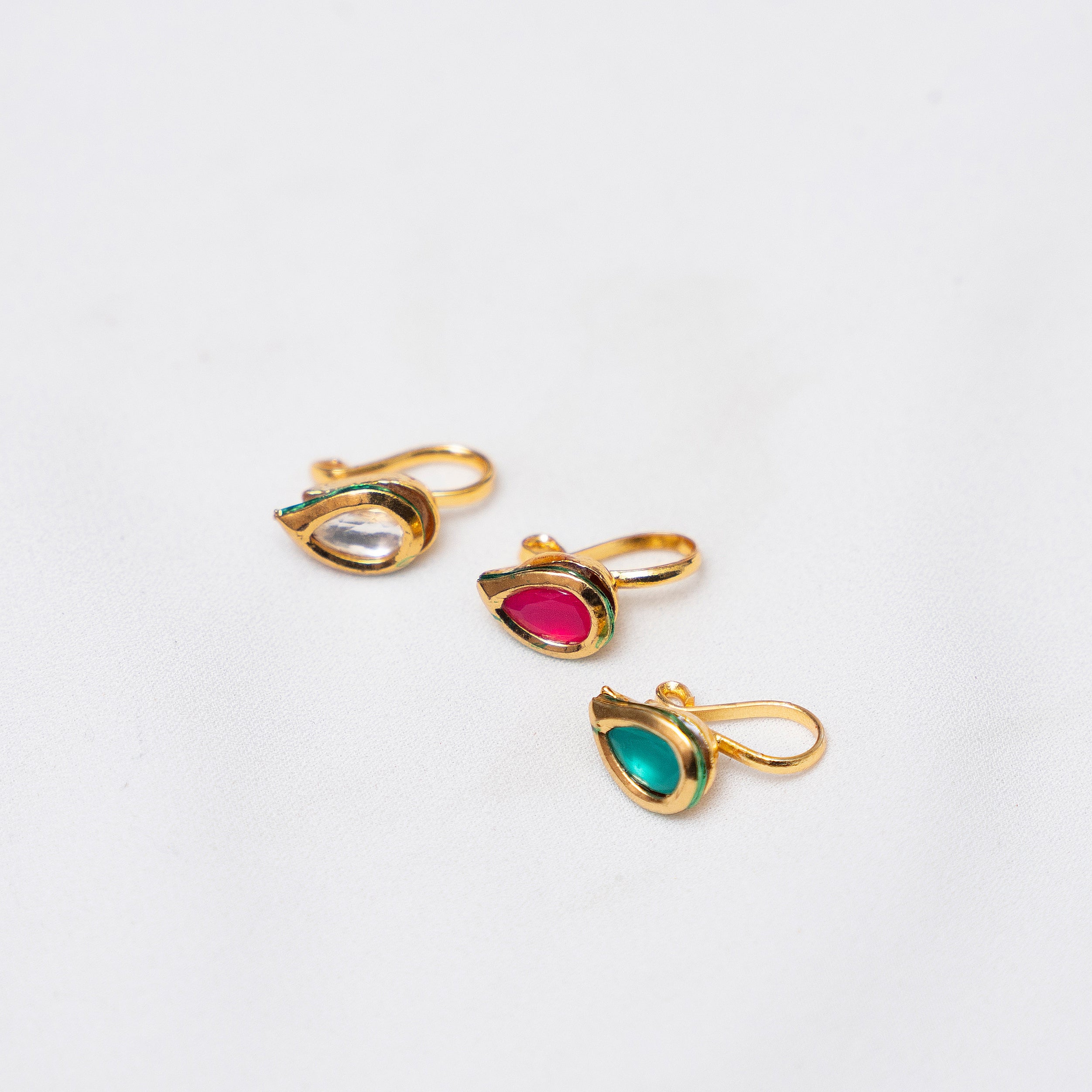 Mughal Motif Nose Clip - Teardrop