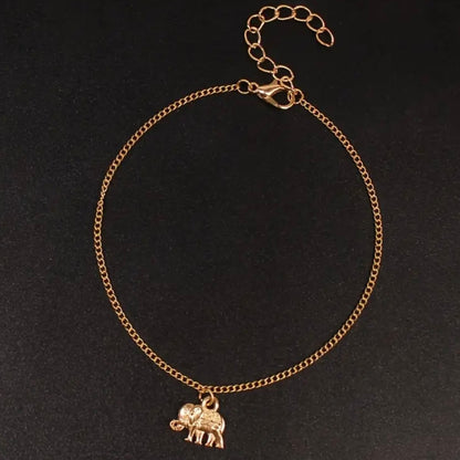 Elephant charm anklet