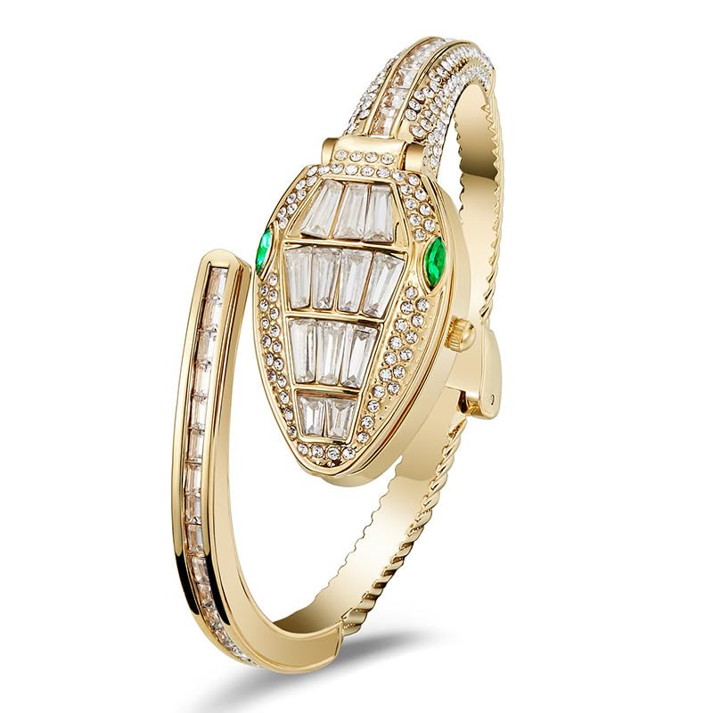 Serpentine Watch Band - Zircons