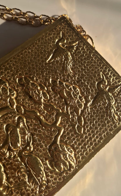Panchee Embossed Rectangle Clutch