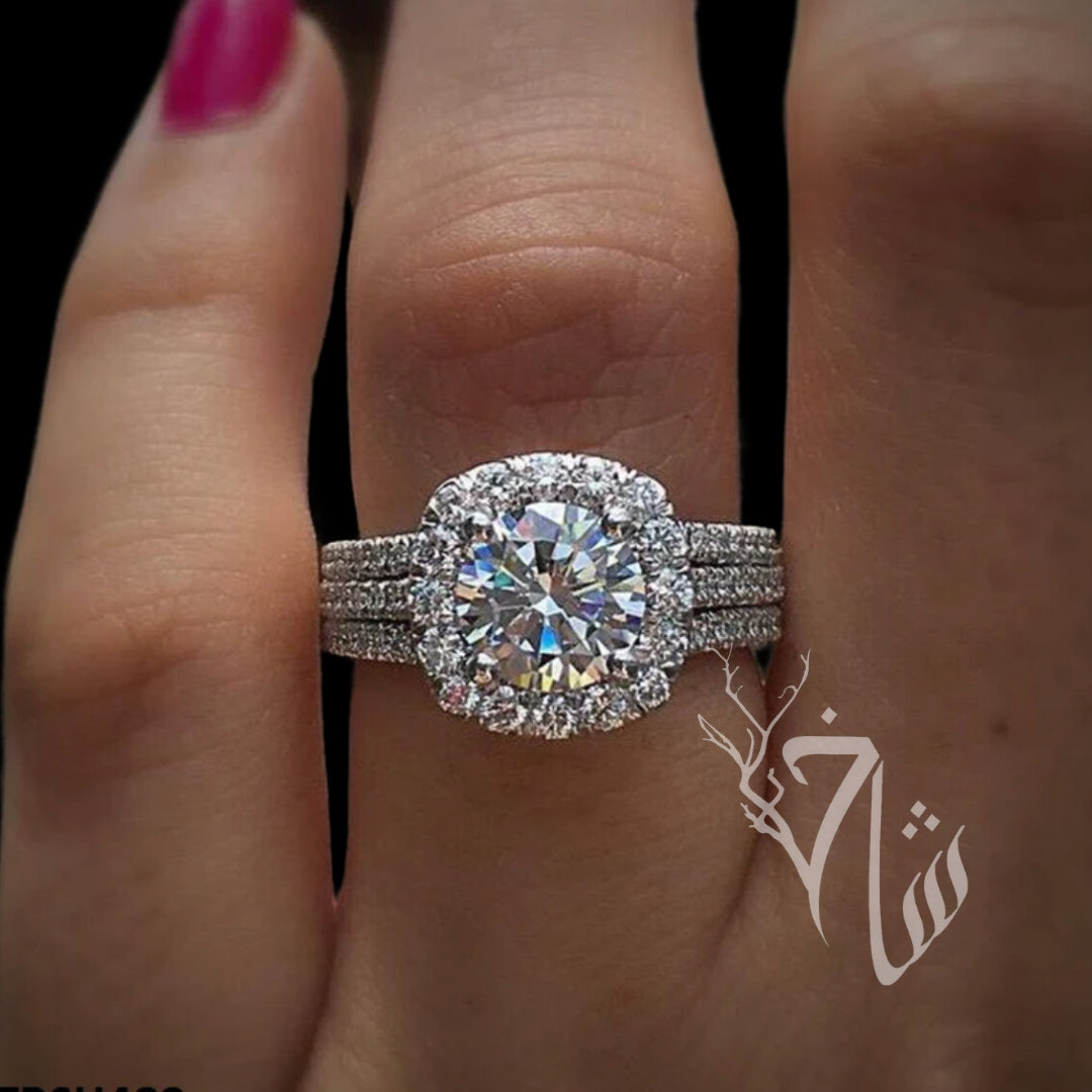 Zircon Cushion Solitaire ring