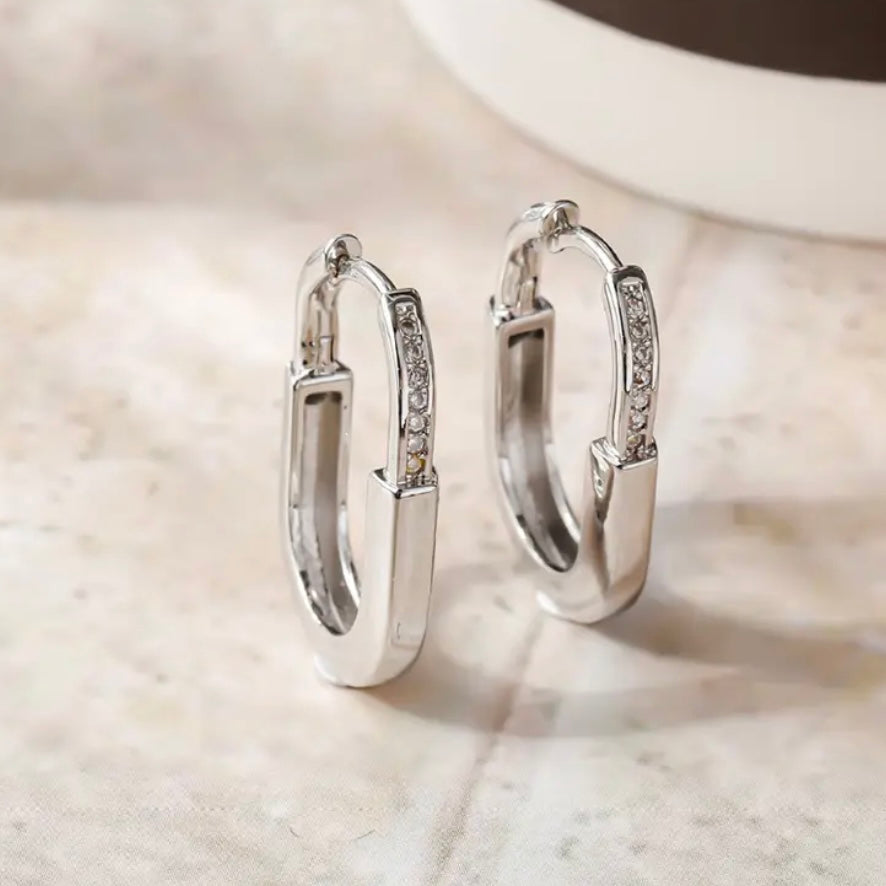 Lock Earrings - Silver