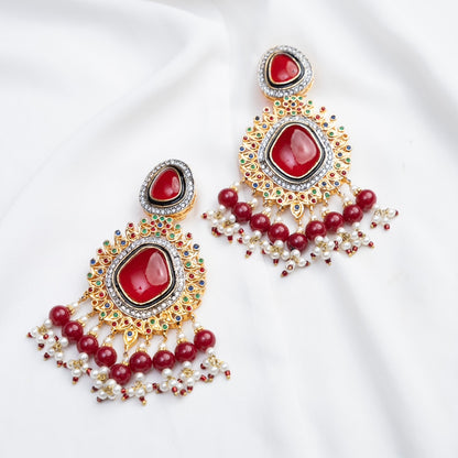 Ruby Kundan Earrings