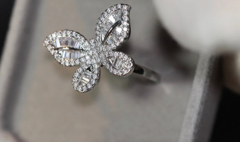 Butterfly Zircon Ring