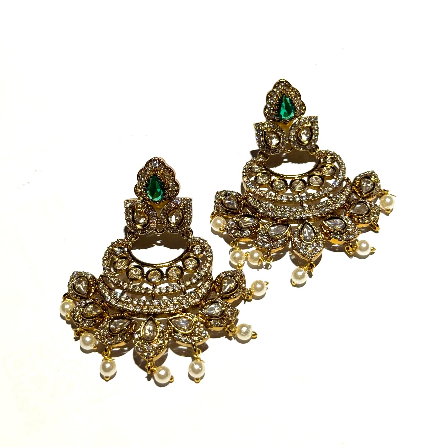 Jaipuri Polki - Emerald Green