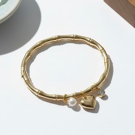 Bamboo Heart charm