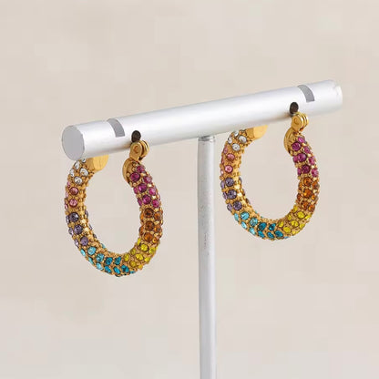 Multi Zircon Hoops