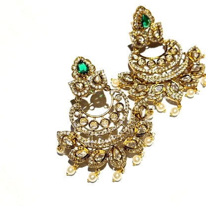 Jaipuri Polki - Emerald Green