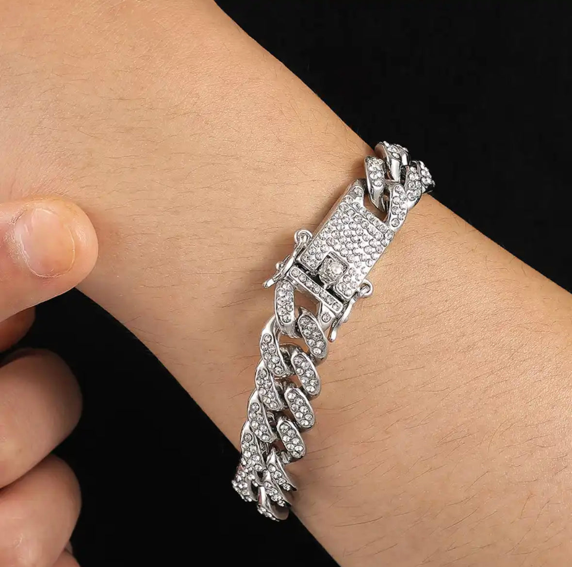 Iced Silver Bracelet