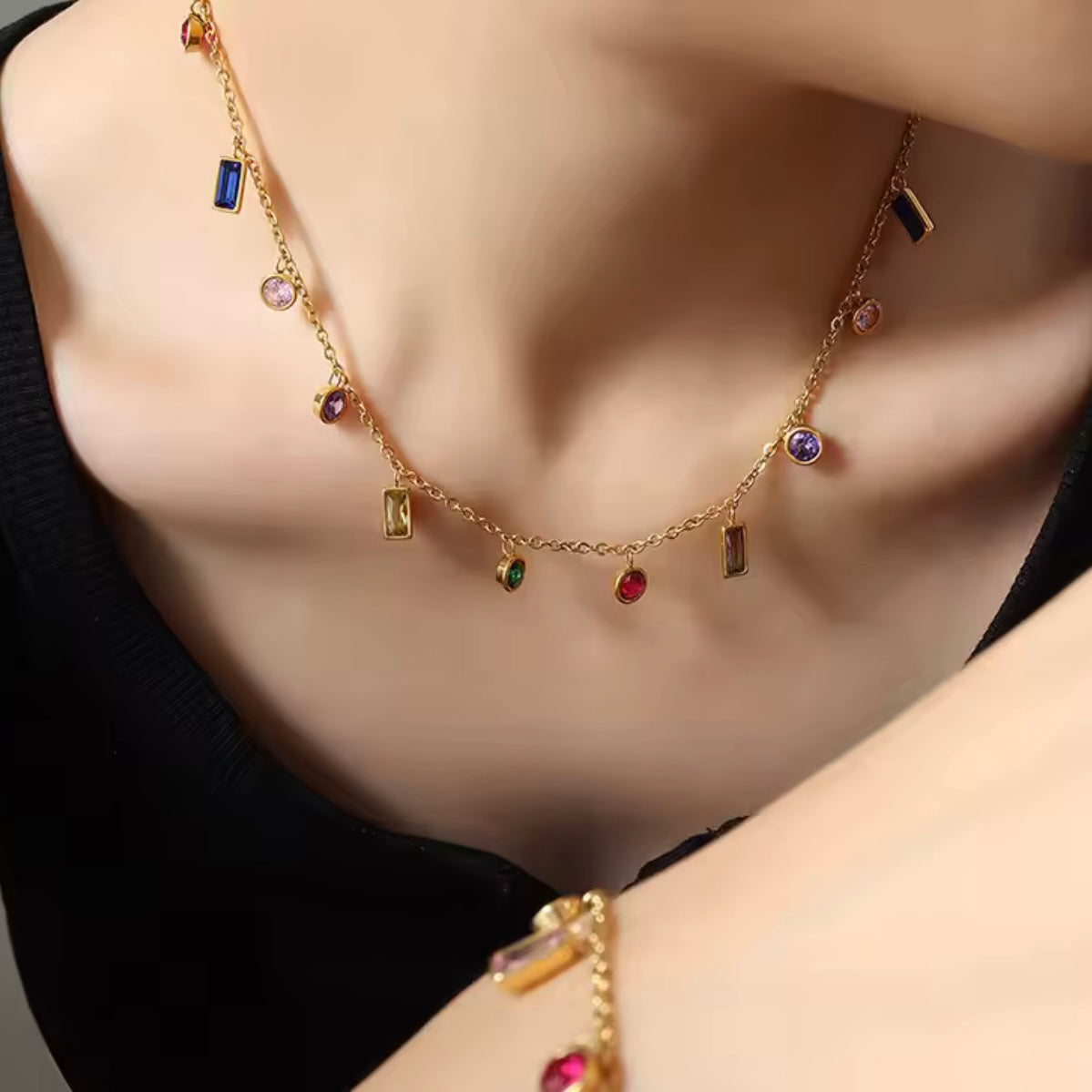 Zircon Charm Necklace