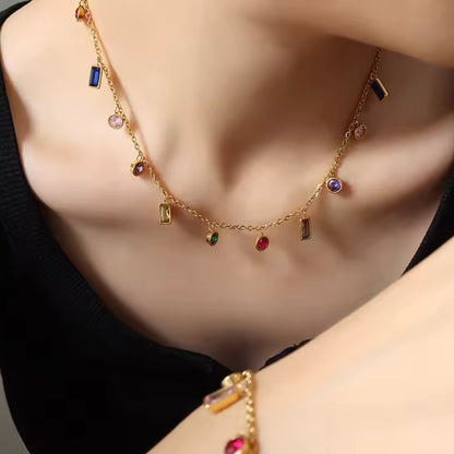 Zircon Charm Necklace