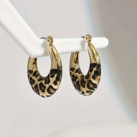 Tiger Print Hoop