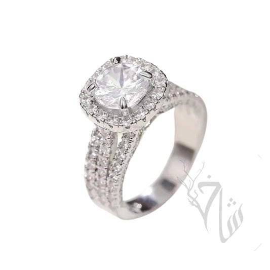 Zircon Cushion Solitaire ring