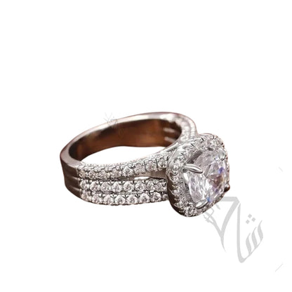 Zircon Cushion Solitaire ring