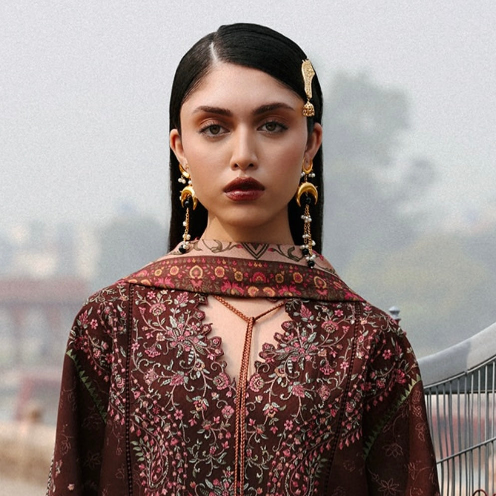 Double chaand earrings