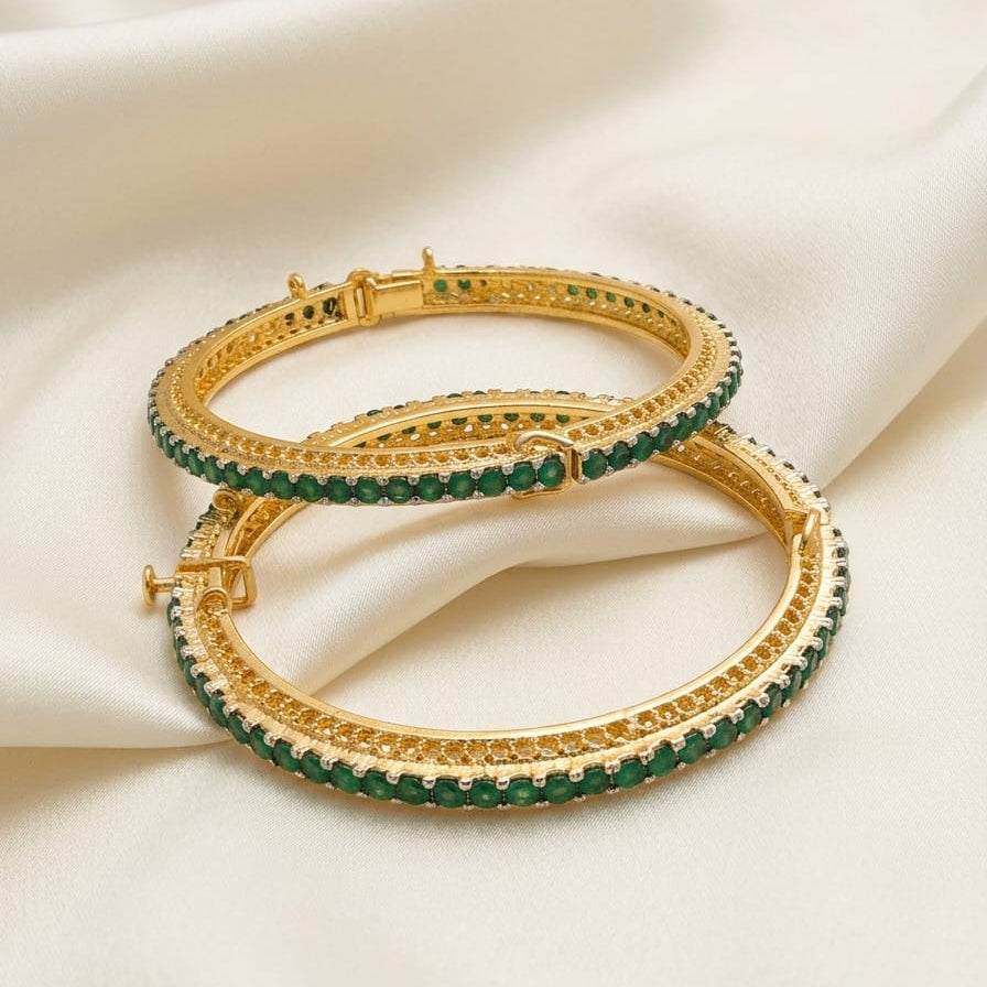 Luna Emerald Bangle