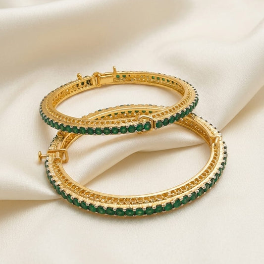 Luna Emerald Bangle