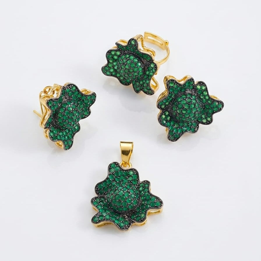Emerald Petal Drift