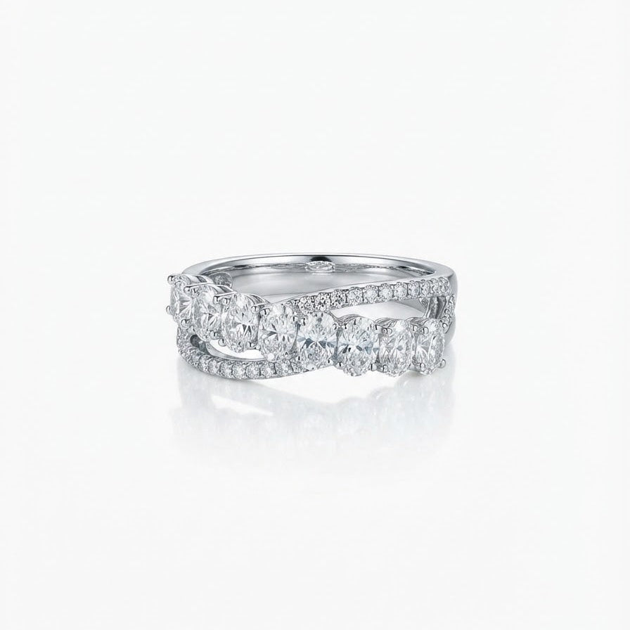 Luminous Cascade Ring