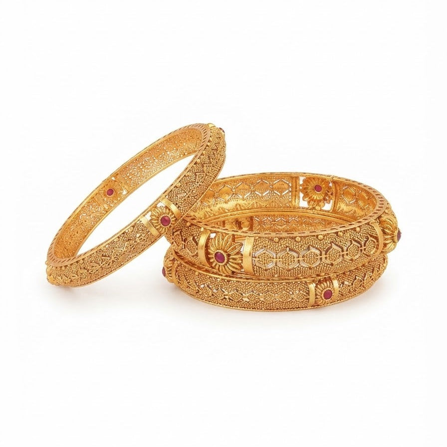 Vintage Gold Bangle Set