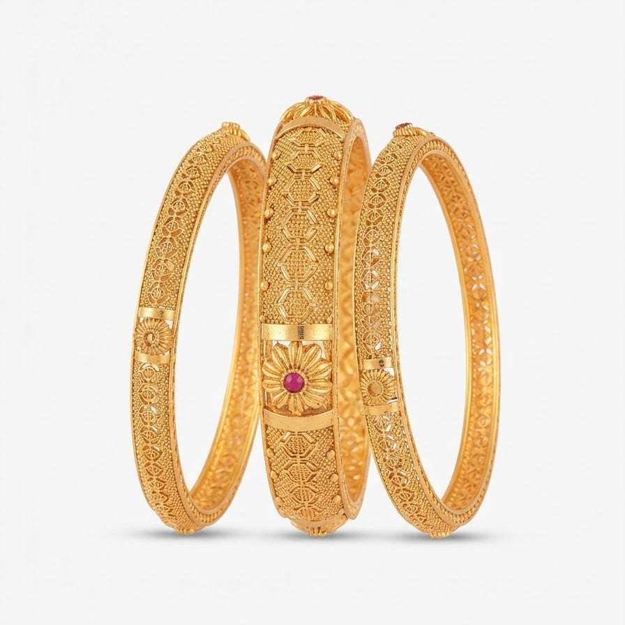 Vintage Gold Bangle Set