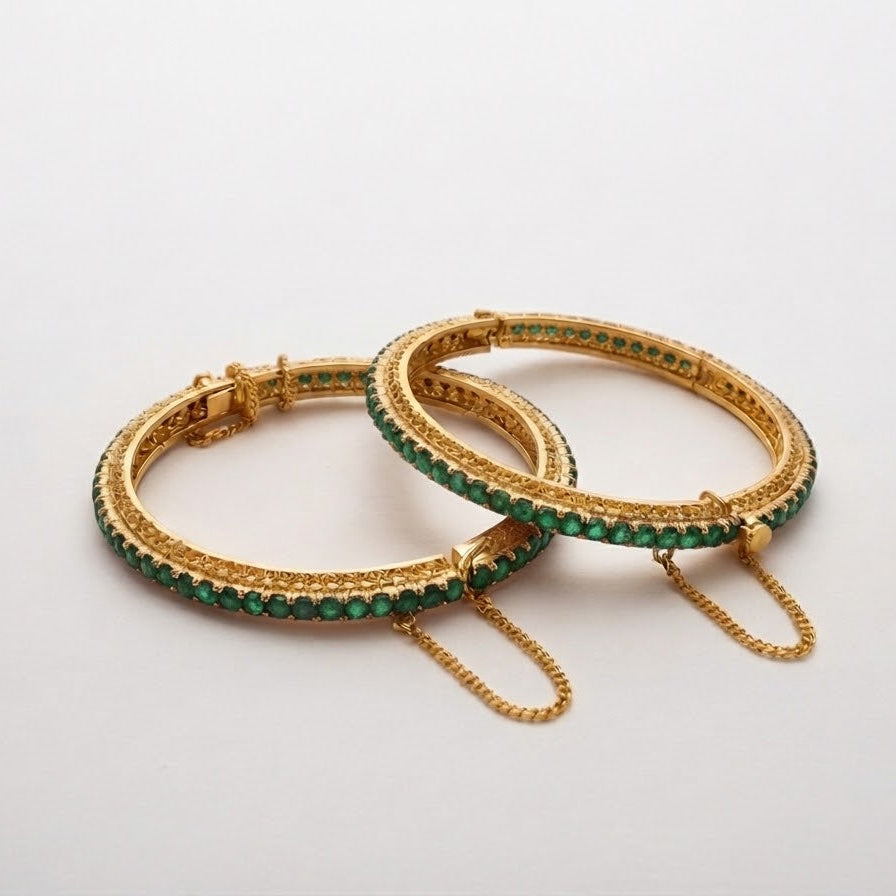 Luna Emerald Bangle
