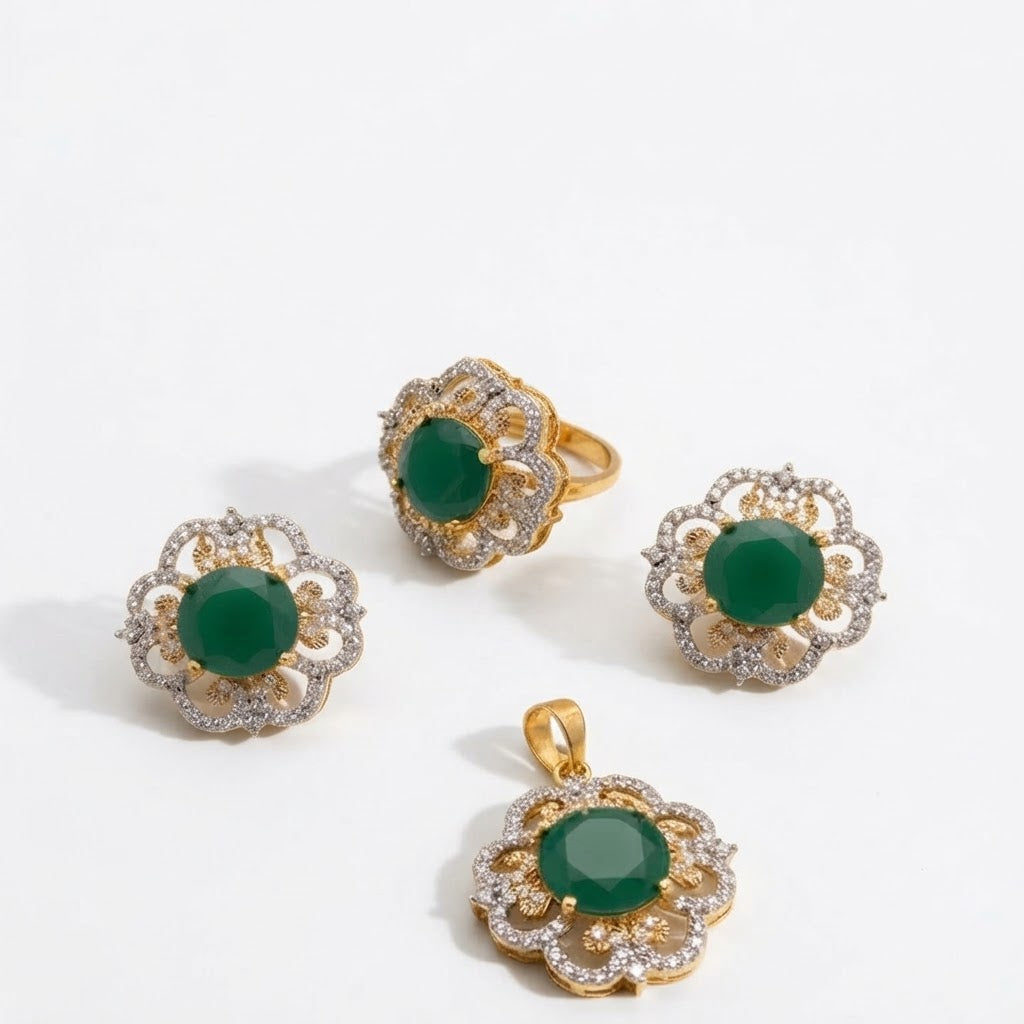Emerald Grid Set