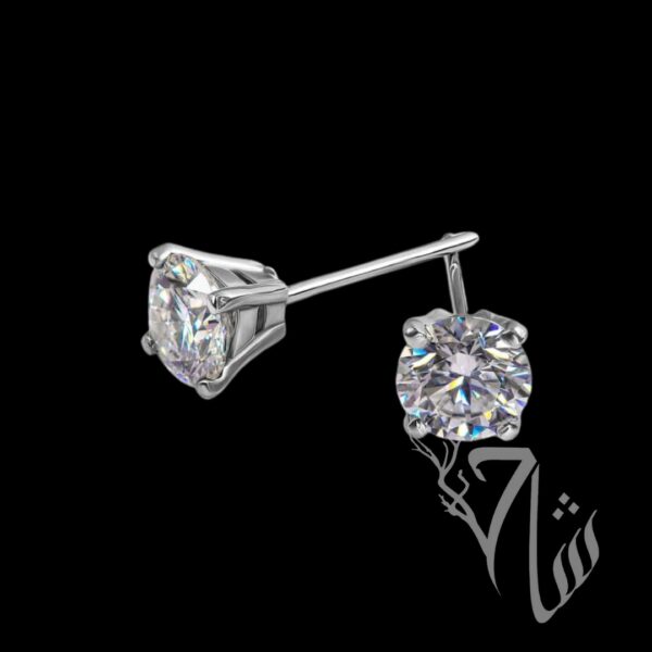 Solitaire Studs Pure Silver